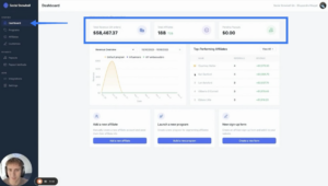 Social Snowball's dashboard with analytics of campaign 